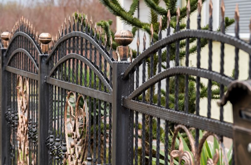 Black Iron Fence Installation